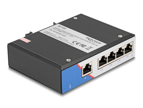 Delock 80162 Industrial Gigabit Ethernet Switch 5 Port Rj45 For Din Rail