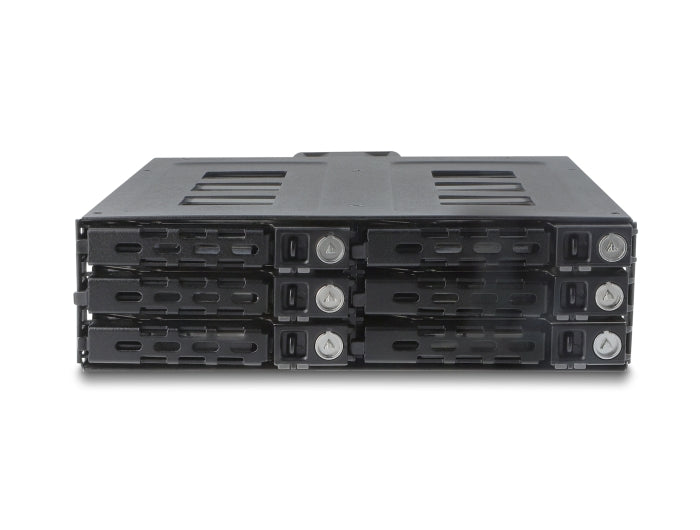 Delock 47142 5.25? Mobile Rack For 6 X 2.5? Sata Or Sas Hdd / Ssd With Lock