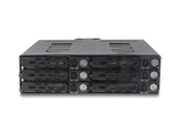 Delock 47142 5.25? Mobile Rack For 6 X 2.5? Sata Or Sas Hdd / Ssd With Lock
