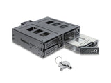 Delock 47141 5.25? Mobile Rack For 4 X 2.5? Sata Or Sas Hdd / Ssd With Lock