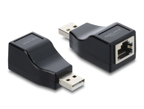 Delock 63290 Adapter Usb 2.0 Type-A Male To Serial Rs-232 Rj45 Female Black
