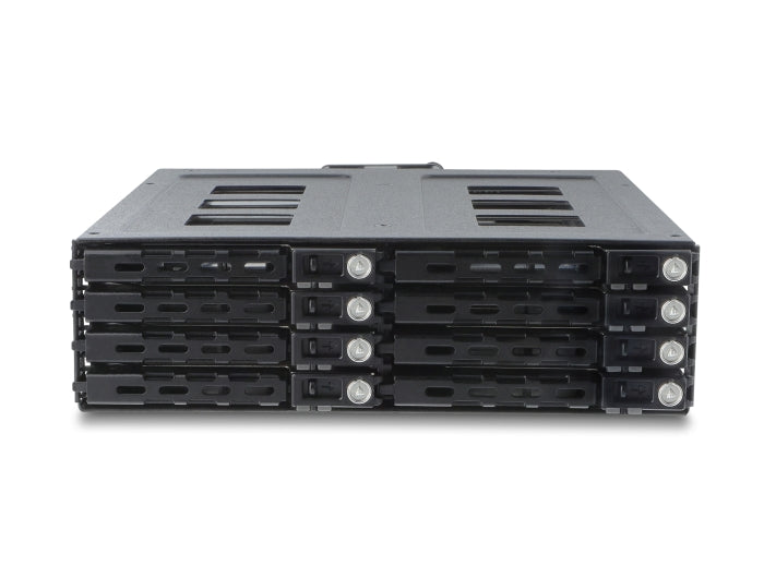 Delock 47172 5.25? Mobile Rack For 8 X 2.5? Sata Or Sas Hdd / Ssd With Lock