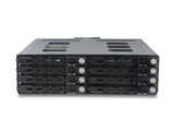 Delock 47172 5.25? Mobile Rack For 8 X 2.5? Sata Or Sas Hdd / Ssd With Lock