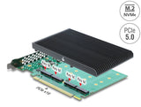Delock 90709 Pci Express 5.0 X16 Card To 4 X Internal Nvme M.2 Key M