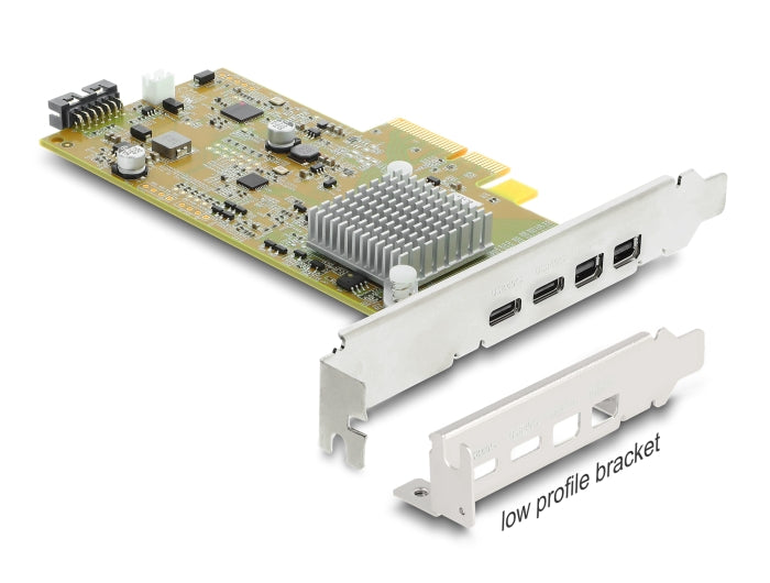 Delock 91372 Pci Express X4 Card To 2 X External Usb Type-C™ 40 Gbps Female