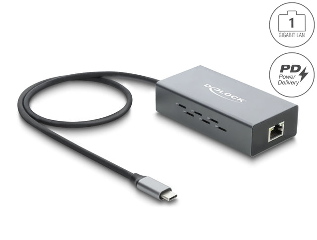 Delock 81633 Usb Type-C Network Adapter Gigabit Lan 1 X Rj45 Poe