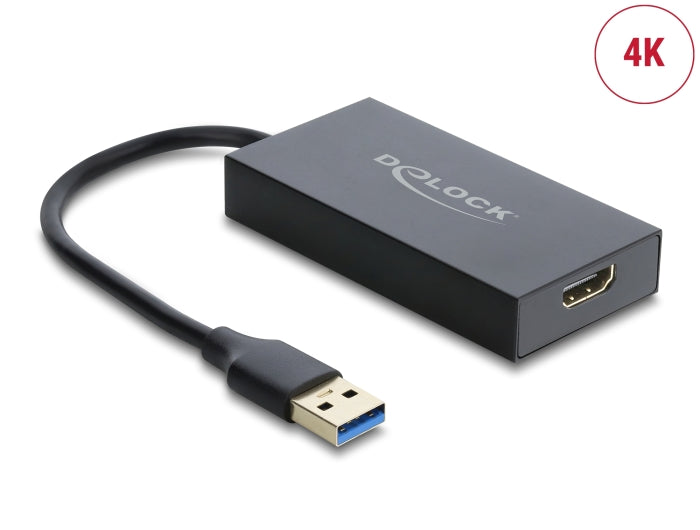 Delock 62144 Adapter Usb Type-A Male To Hdmi Female 4K