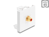 Delock 91818 Easy 45 Module Rca Female To Rca Female Gold Plated Red / White