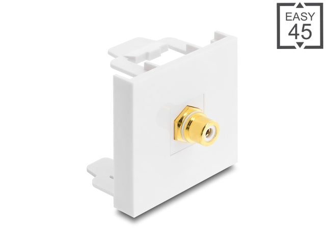 Delock 91819 Easy 45 Module Rca Female To Rca Female Gold Plated White / White