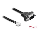 Delock 91277 Rs-232 Cable Db9 Male To Jst Xh 4-Pin Female 25Cm