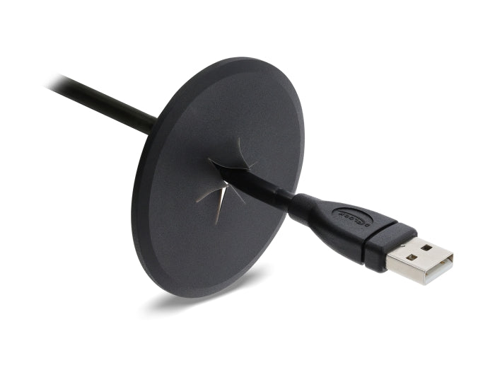 Delock 91408 Silicone Cable Bushing Round Ø 65 Mm For Wall / Desktop Mounting