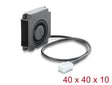 Delock 67488 Radial Fan / Blower Fan 12V Dc 40 X 40 X 10Mm, 3 Pin Fan Connector