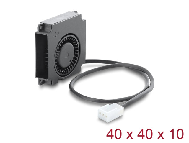 Delock 67488 Radial Fan / Blower Fan 12V Dc 40 X 40 X 10Mm, 3 Pin Fan Connector