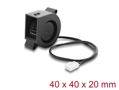 Delock 67489 Radial Fan / Blower Fan 12V Dc 40 X 40 X 20Mm, 3 Pin Fan Connector