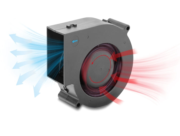 Delock 67496 Radial Fan / Blower Fan 12V Dc 97 X 94 X 33Mm, 3 Pin Fan Connector