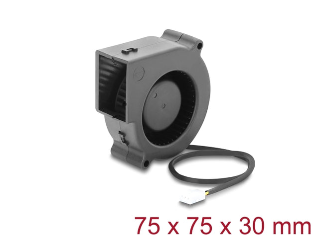 Delock 67495 Radial Fan / Blower Fan 12V Dc 75 X 75 X 30Mm, 3 Pin Fan Connector