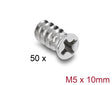 Delock 60991 Fan Screw M5 X 10 Mm 50 Pcs Silver