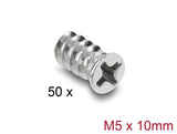 Delock 60991 Fan Screw M5 X 10 Mm 50 Pcs Silver