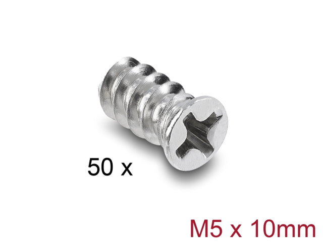 Delock 60991 Fan Screw M5 X 10 Mm 50 Pcs Silver
