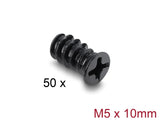 Delock 60990 Fan Screw M5 X 10 Mm 50 Pcs Black