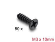 Delock 60986 Fan Screw M3 X 10 Mm 50 Pcs Black
