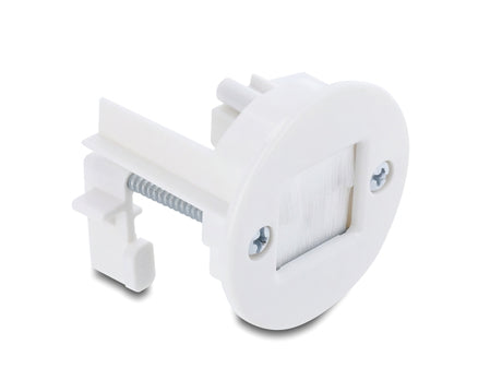Delock 91382 Cable Bushing With Brush For Wall Mounting / Desktop Mounting White