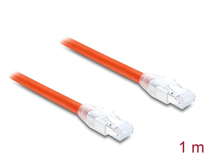 Delock 81180 Rj45 Network Cable Cat.8.1 S/Ftp 1 M Up To 40 Gbps Orange