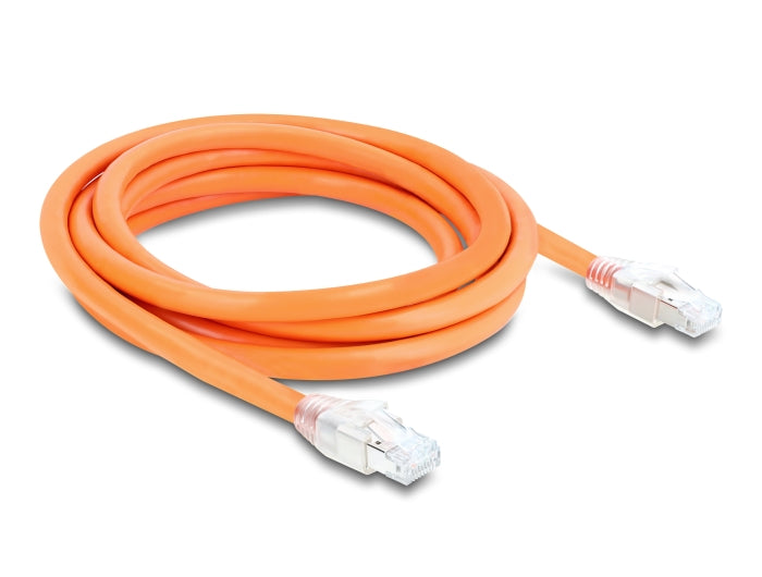 Delock 81181 Rj45 Network Cable Cat.8.1 S/Ftp 2 M Up To 40 Gbps Orange