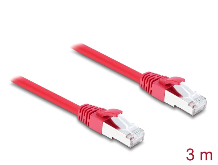 Delock 81186 Rj45 Network Cable Cat.6A S/Ftp 3 M Red
