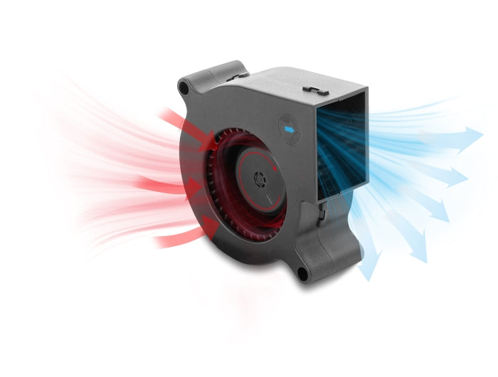 Delock 67492 Radial Fan / Blower Fan 12V Dc 60 X 60 X 25Mm, 3 Pin Fan Connector