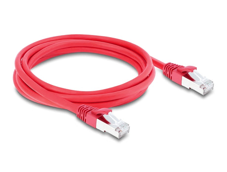 Delock 81185 Rj45 Network Cable Cat.6A S/Ftp 2 M Red