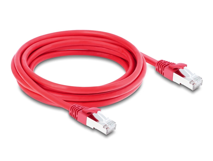 Delock 81186 Rj45 Network Cable Cat.6A S/Ftp 3 M Red