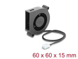 Delock 67491 Radial Fan / Blower Fan 12V Dc 60 X 60 X 15Mm, 3 Pin Fan Connector