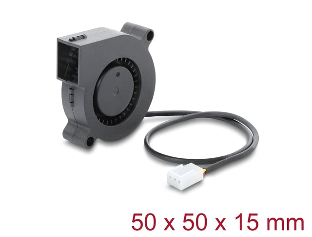 Delock 67490 Radial Fan / Blower Fan 12V Dc 50 X 50 X 15Mm, 3 Pin Fan Connector