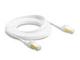 Delock 81027 Rj45 Flat Patch Cable Cat.8.1 U/Ftp Up To 40 Gbps 3 M White