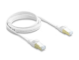 Delock 81025 Rj45 Flat Patch Cable Cat.8.1 U/Ftp Up To 40 Gbps 1 M White