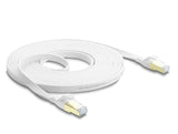 Delock 81038 Rj45 Flat Patch Cable Cat.8.1 U/Ftp Up To 40 Gbps 10 M White