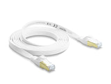 Delock 81026 Rj45 Flat Patch Cable Cat.8.1 U/Ftp Up To 40 Gbps 2 M White