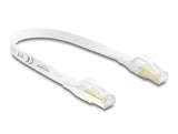 Delock 81023 Rj45 Flat Patch Cable Cat.8.1 U/Ftp Up To 40 Gbps 0.25 M White