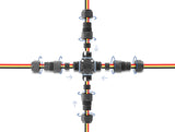 Delock 87247 Connector X-Shape W/ Clamp Connection 3 Pin, Cable Diameter 5 - 9Mm