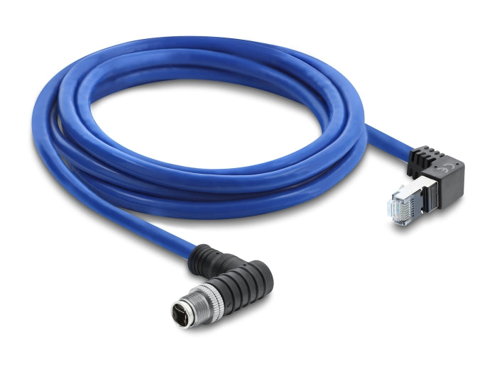 Delock 81012 M12 Cable X-Coded 8 Pin Male S/Ftp Shielded 2M