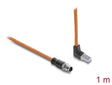 Delock 80999 M12 Cable X-Coded 8 Pin Male S/Ftp Shielded, 1M Orange