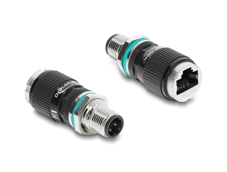 Delock 90662 M12 Adapter D-Coded 4 Pin Male To Rj45 Jack
