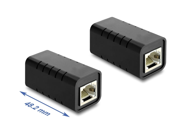 Delock 81039 Rj45 Coupler Jack To Jack Cat.6A Shielded Black