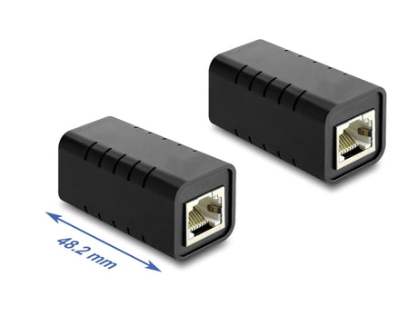 Delock 81039 Rj45 Coupler Jack To Jack Cat.6A Shielded Black