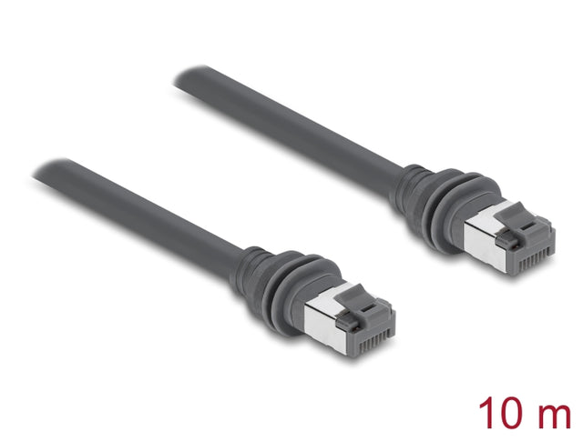Delock 90666 Rj45 Patch Cable Cat.6 Compatible With Starlink Gen3 - 10 M Grey