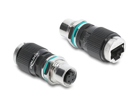 Delock 90663 M12 Adapter D-Coded 4 Pin Female To Rj45 Jack