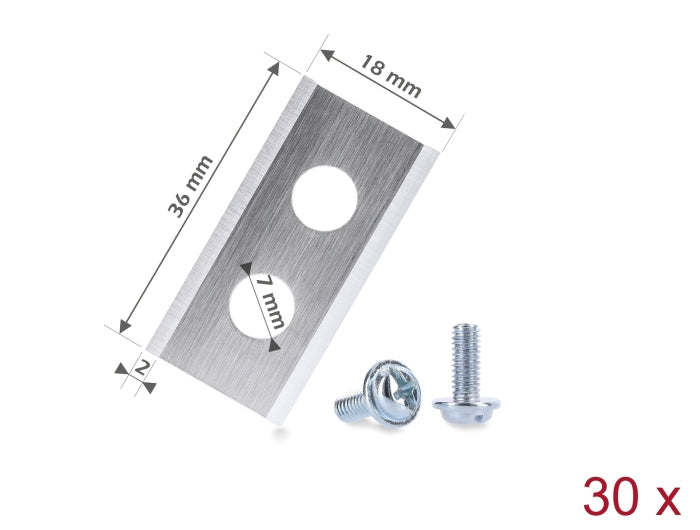Delock 93301 Replacement Blades For Worx Landroid Robotic Lawn Mowers 30 Pieces