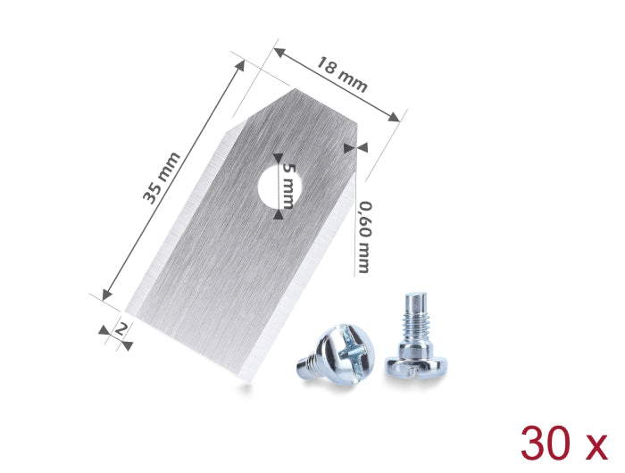Delock 93304 Replacement Blades For Husqvarna/Gardena 0.6Mm 30Pcs