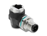 Delock 90664 M12 Adapter D-Coded 4 Pin Male To Rj45 Jack 90� Angled